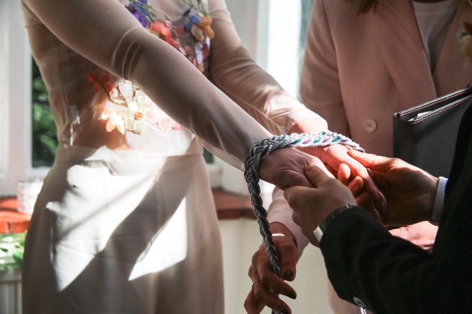 Tying the Knot at a Wedding with a Wedding Celebrant